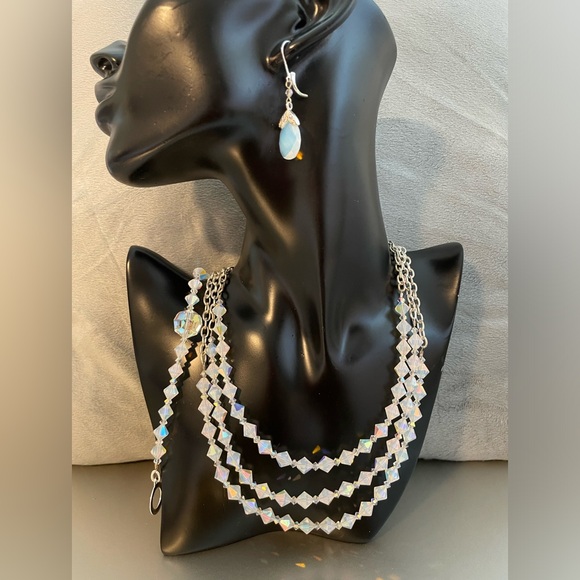 BJ’s Jewelry 3pc Austrian Cry’s set all crystal abj. - Picture 1 of 1